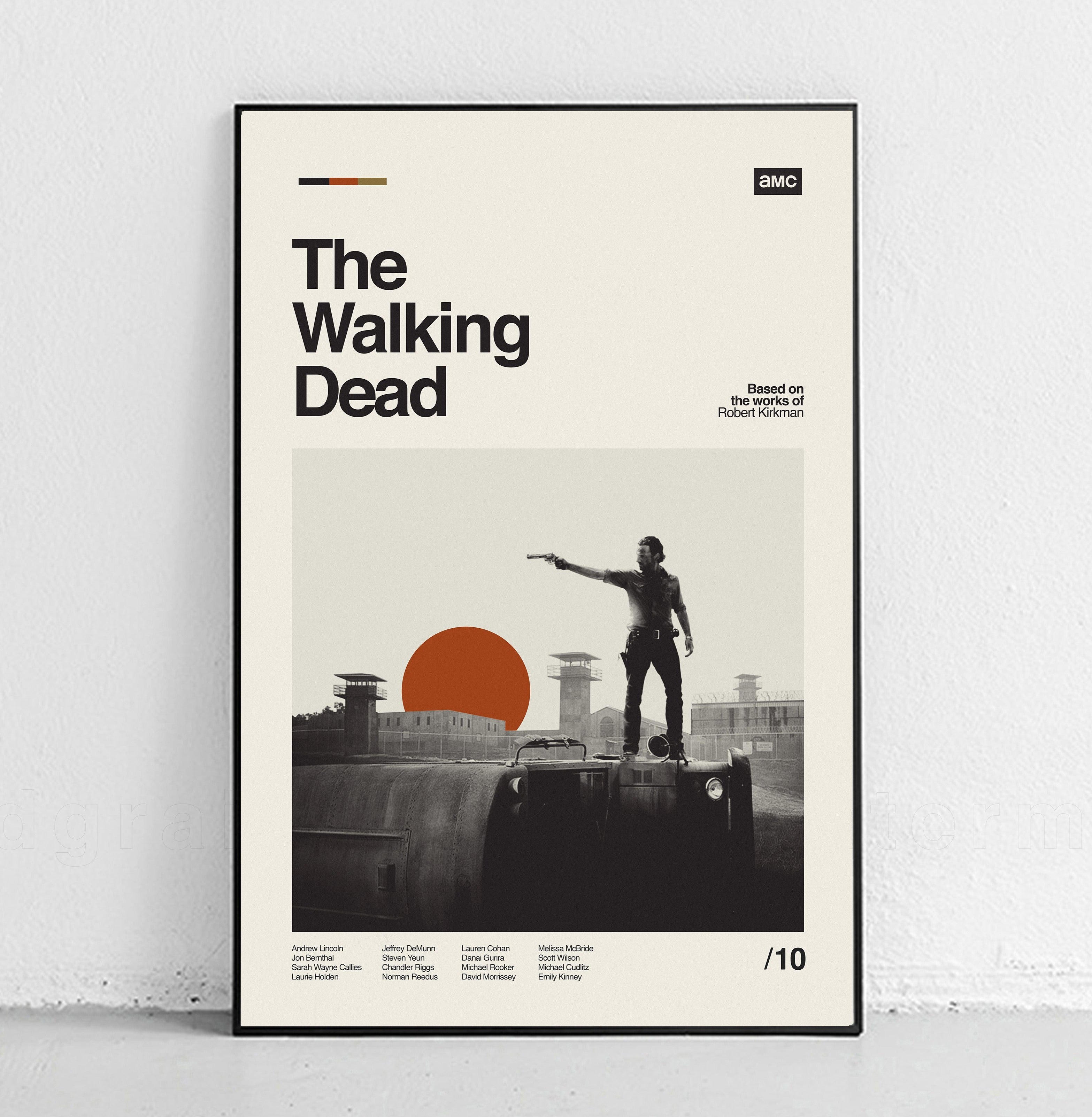 The Walking Dead - Midcentury Modern Poster – Sandgrain Studio